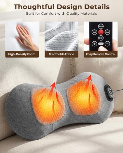 2026 Upgraded 4-in-1 Lumbar Support Pillow Massager with Remote Control