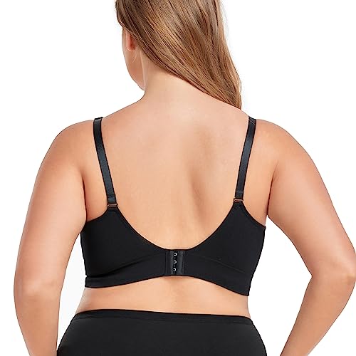 Suekaphin 5PACK Nursing Bra Wireless Bra Women's Sleeping Maternity Bra Breastfeeding Bra - color: Black/Nude/Gray/White/Lightblue, size: Medium Plus