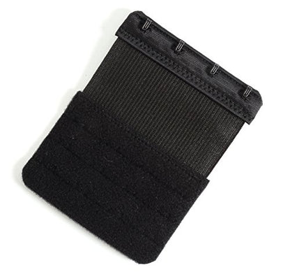 Women's Bra Extenders 4 Hook / 3 Hook / 5 Hook / 2 Hook Soft Comfortable Stretchy Bra Extension Strap - color: Black, 3/4 Inch Spacing
