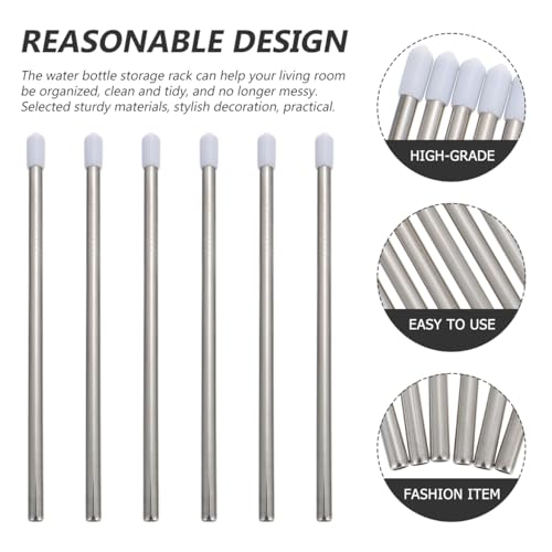 BESTOYARD Stainless Steel Bottle Drying Rack 6- Bottle Drying Rack for Kitchen Counter Draining Organizer for Cups Soda Bottles Space-Saving Storage