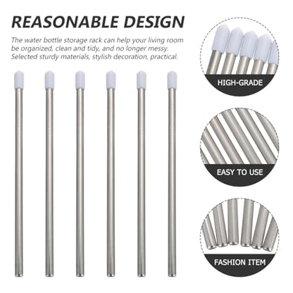 BESTOYARD Stainless Steel Bottle Drying Rack 6- Bottle Drying Rack for Kitchen Counter Draining Organizer for Cups Soda Bottles Space-Saving Storage