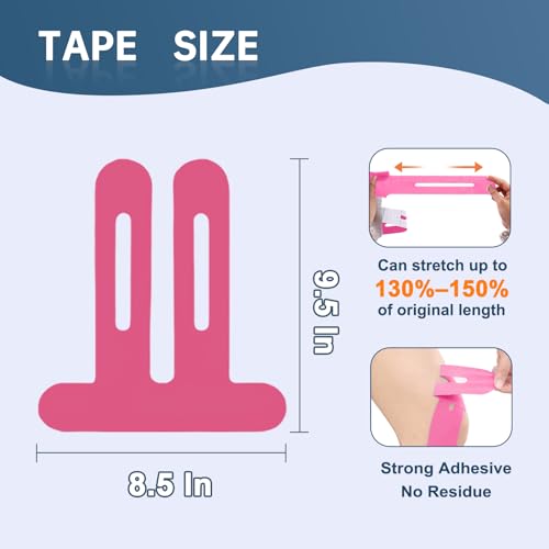Precut Kinesiology Tape for Knees, 10 Pcs, Pink - color: Pink, size: 10 Pcs