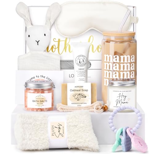 iAOVUEBY New Mom Care Package After Baby, 12PCS New Mom Gifts & Baby Shower Gift Essentials, Pregnancy Gifts For Expecting Mom, First Time Mothers Day Birthday Gift Basket for Women Mom to Be - color: New Mom Gifts