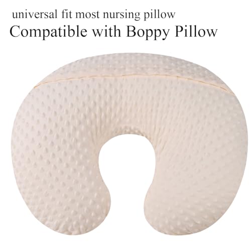 Dot Nursing Pillow Cover Set 2 Pack Compatible with Boppy Pillow - color: Cream & Rabbit