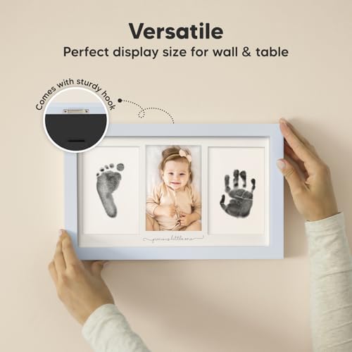 Inkless Hand and Footprint Kit, Boy Girl Newborn Keepsake (Mist Blue) - color: Mist Blue