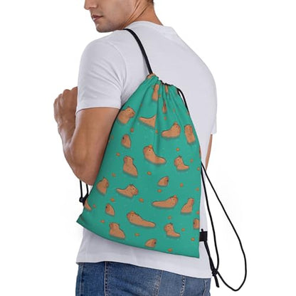 Gianlaima Drawstring Backpack Gym draw string bag For Men Women - color: Black42