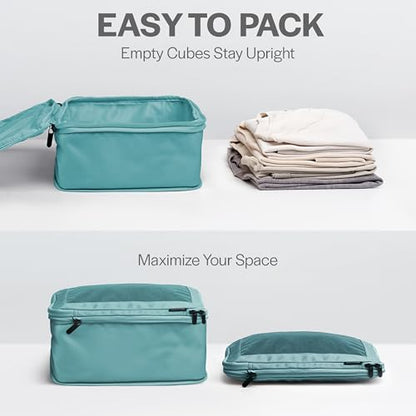Aerotrunk Compression Packing Cubes for Travel, 6-Pack, Teal - color: Teal, size: 6-Pack