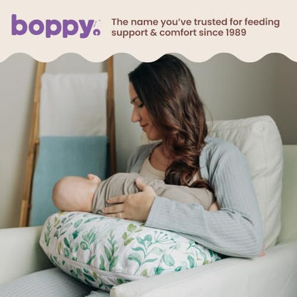 Boppy Nursing Pillow, Safe Ergonomic Breastfeeding & Baby Feeding Support - color: Green Sage Leaf
