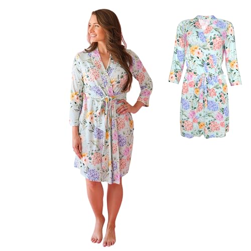Posh Peanut Maternity Robe for Hospital Delivery - Soft Viscose from Bamboo Postpartum Robe for Women Nursing & Lounging - color: Erin, size: XX-Large