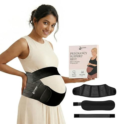 Maternity Support Belt (Medium/80-110cm) – Adjustable Pregnancy Belly Band for Back, Hip & Pelvic Support | Prenatal & Postpartum Abdominal Binder for Lower Back Pain Relief & Belly Support - size: Medium