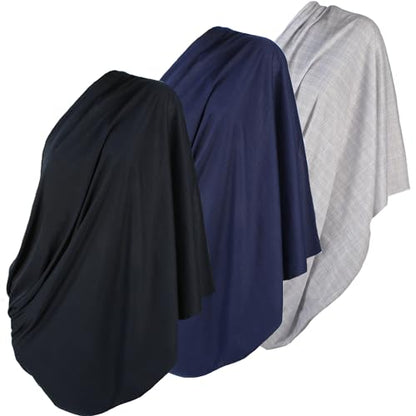 3pk Scarves Breastfeeding Privacy Cover Infinity Scarf Blue, Grey & Black - color: 3pk Heathered Grey, Navy Blue & Solid Black