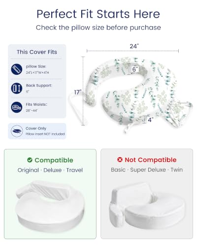 Nursing Pillow Cover Compatible with My Breast Friend Deluxe/Original - color: Mint Leaf