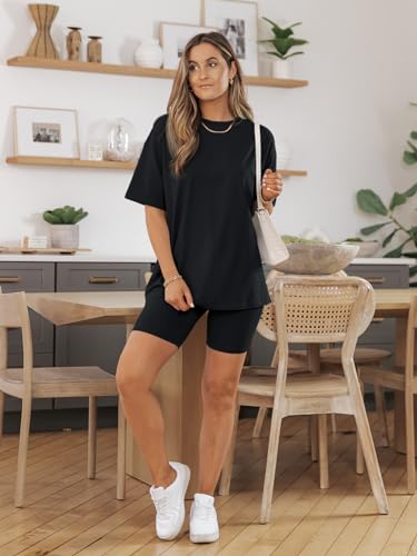 AUTOMET Women 2 Piece Sets Summer Outfits 2026 Two Piece Matching Clothing - color: Black, size: Medium