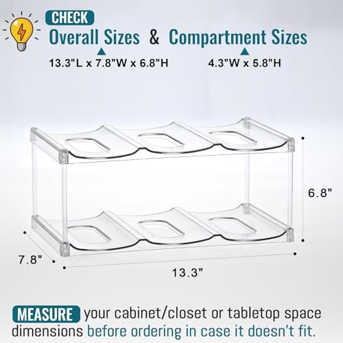 Premium Water Bottle Organizer for Stanley 40OZ & Various Bottles, Tumblers - size: 2 Tier for 6