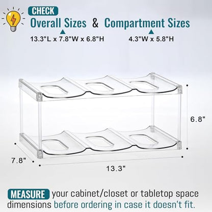 Premium Water Bottle Organizer for Stanley 40OZ & Various Bottles, Tumblers - size: 2 Tier for 6