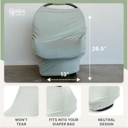 Parker Baby Co. Multi-Use Cover - Carseat Cover, Nursing Cover - Sage - color: Sage