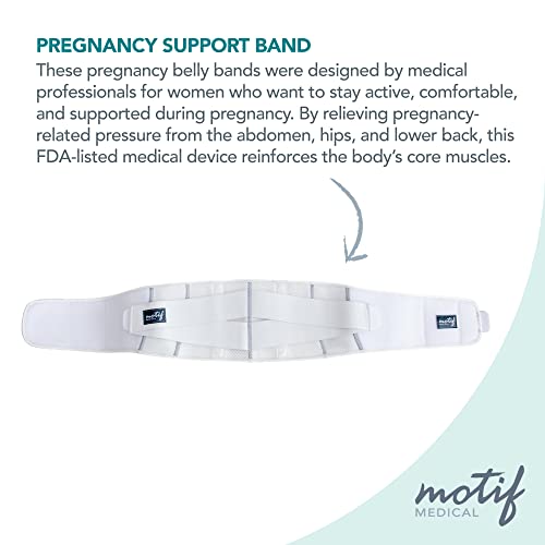Motif Medical Pregnancy Back Brace (XL, White) - size: X-Large