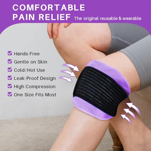 Ice Packs for Injuries Reusable Gel 2 Hot Cold Compress Therapy Pack - color: Purple, size: Medium 10 X 5.5 Inch