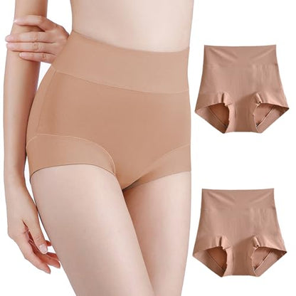 Postpartum C Section Cotton Compression Underwear Recovery Panties - color: Tan + Tan, size: 8