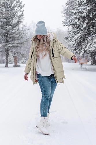 Orolay Women's Thickened Down Jacket - color: Beige, size: 3X-Large