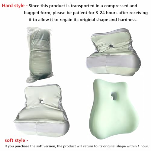 Memory Foam Wedge Pillow for Couples – 2 Firmness Levels, Intimate Support - color: Green-soft Style