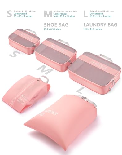 Travelkin 3 Set Packing Cubes - Compression Packing Cubes for Suitcase, Travel Organizers Bag Set
