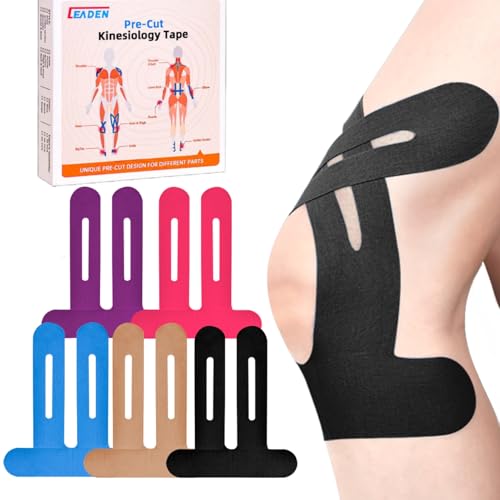 Precut Kinesiology Tape for Knees, 20 Pcs, 5 Colors - color: Multi-color, size: 20 Pcs