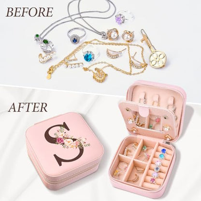 Inngeroo Travel Jewelry Case Box Organizer Personalized Gifts for Women - style: S