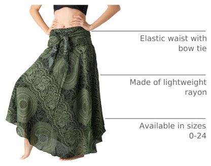 Long Skirts for Women Maxi Boho Skirt - color: Blossom Green, size: 20-24 Plus