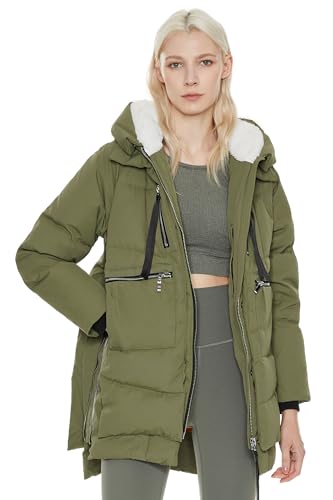 Orolay Women's Thickened Down Jacket - color: Green, size: X-Small