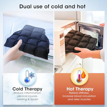 Gel Ice Pack for Back Pain Relief, Reusable Lower Back Ice Bag for Injuries, Cold Pack Ice Wrap for Back, Cold Hot Compress Therapy for Lumbar, Sciatica Nerve, Herniated Disc, Coccyx