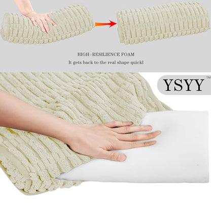 Memory Foam Recliner Neck Pillow. - color: Cream, size: 17"W x 2.7"D