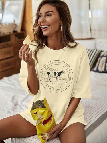Oversized Nursing Shirts for Breastfeeding Friendly Zipper Nursing Shirt Maternity Mama Breast Feeding Tops - color: Apricot, size: Small