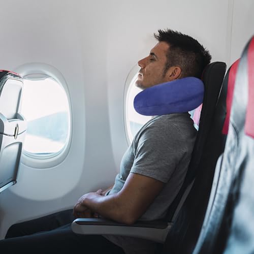 Travel Pillow, Neck Pillows for Airplanes, Memory Foam, Vivid Blue - color: Vivid Blue