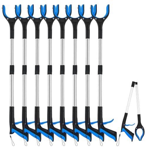 Trash Grabber Reacher Tool, 32" Foldable Pickup Tool, 8 Pack - size: 8 Pack