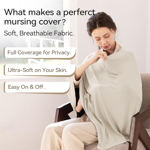 BubblePanda Rayon Made from Bamboo Nursing Cover for Baby Breastfeeding - color: Oat