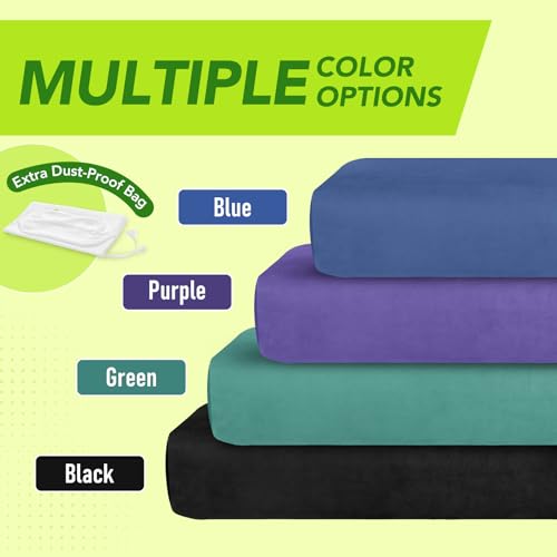 Wellsin Rectangular Yoga Bolster - Meditation Pillow with Washable Suede Cover, 27"X10" X5.5" - color: Green