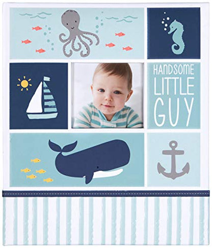 Carter's B0-14074 Blue Nautical First 5 Years Loose Leaf Baby Memory Book for Boys, 64 Pages