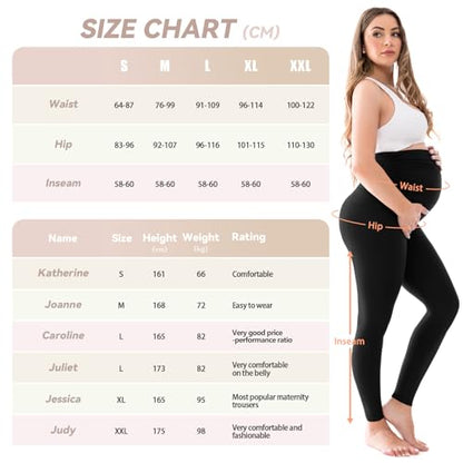 Walifrey Maternity Leggings with Pockets Over the Belly - color: Blue, size: Small