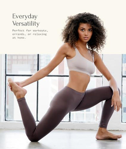 Felina Velvety Super Soft Lightweight Leggings - color: Navy Charcoal, size: Small