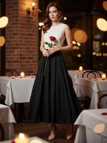 Women's Cotton Long Flowy Rave Renaissance Maxi Skirt - color: Black, size: Small