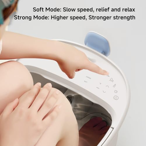 11.5-inch Foot Spa with Four Detachable Electric Massage Turntables, Featuring Circular Water Column Surfing Technology, Built-in Timer, and Intelligent Water Temperature Control
