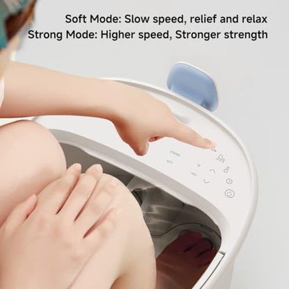11.5-inch Foot Spa with Four Detachable Electric Massage Turntables, Featuring Circular Water Column Surfing Technology, Built-in Timer, and Intelligent Water Temperature Control
