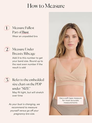 HATCH The Dream Feed Nursing & Sleep Bra - color: Sand, size: Large