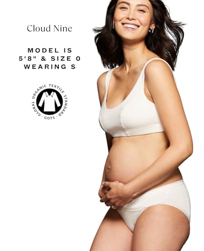 KNICKEY Subset Women's Organic Cotton Maternity Below-Belly Briefs, 3 Pack - color: Carbon + Lunar + Cloud, size: Small