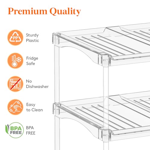 Lifewit Stackable Water Bottle Organizer, Clear Tumbler Holder for Cabinet - size: 3 Tier-12 Bottle