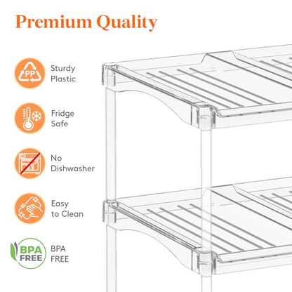 Lifewit Stackable Water Bottle Organizer, Clear Tumbler Holder for Cabinet - size: 3 Tier-12 Bottle