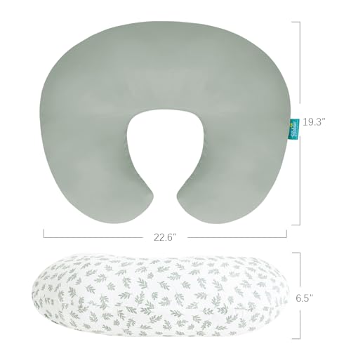 Biloban Nursing Pillow Cover 2 Pack for Boppy Pillow, Aqua Leaf - color: Aqua Leaf