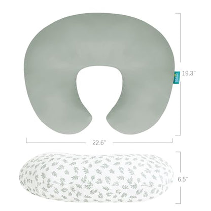 Biloban Nursing Pillow Cover 2 Pack for Boppy Pillow, Aqua Leaf - color: Aqua Leaf