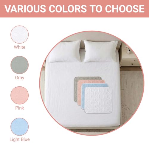 2 Pack Quilted Bed Pads Washable Waterproof 34x36 Inch White - color: White, size: 34"x36"